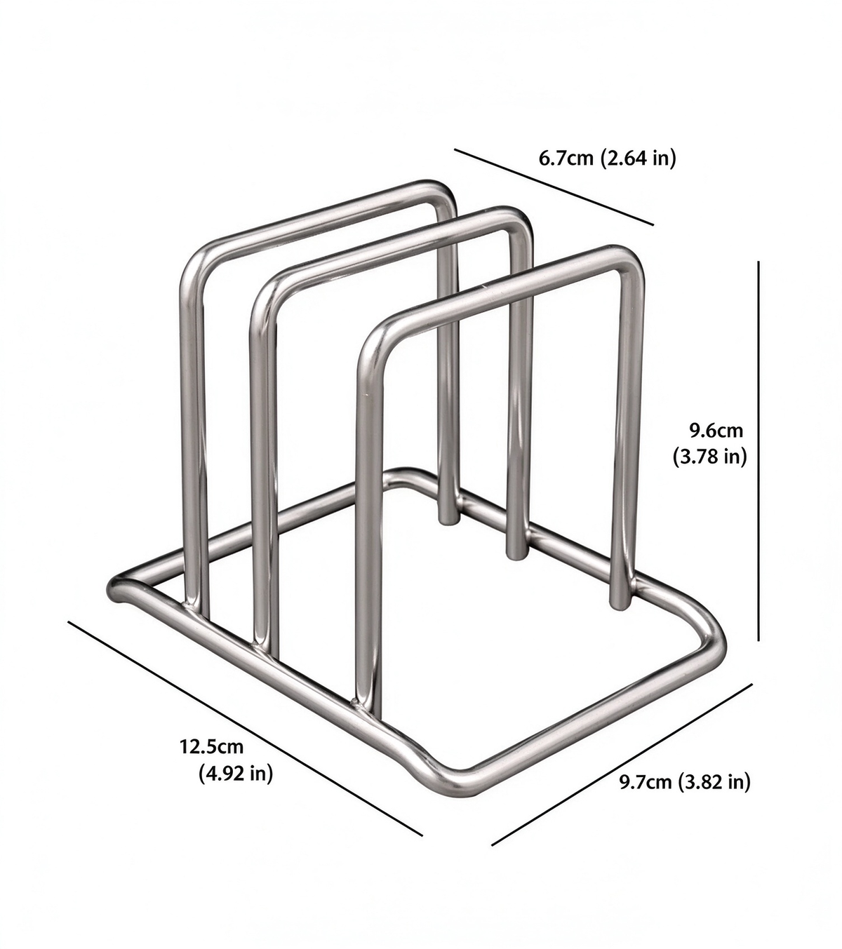 Stainless Steel Pot Lid & Cutting Board Rack, Countertop Kitchen Storage Holder