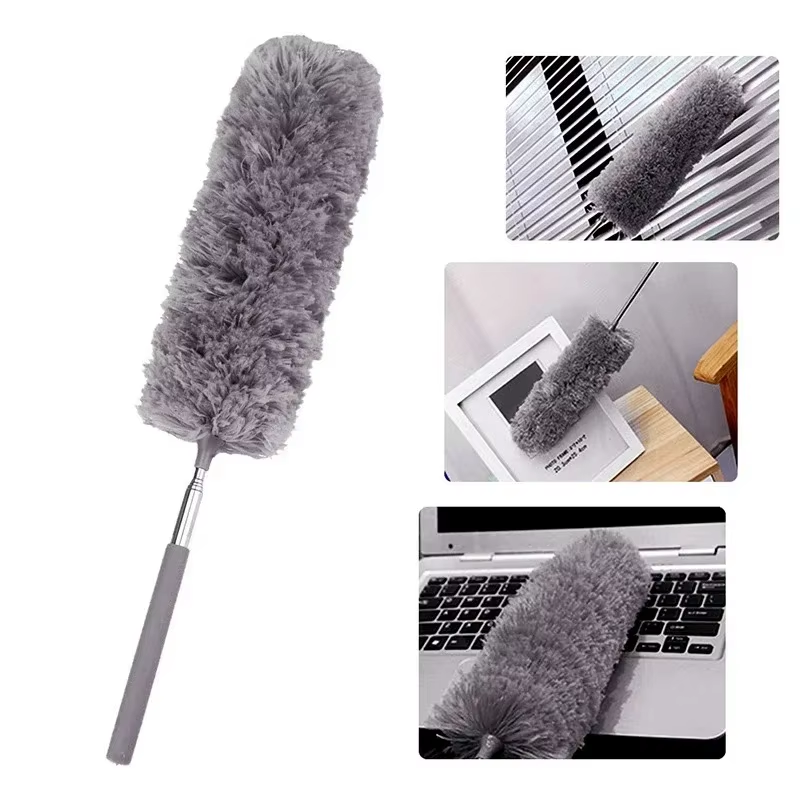 Telescopic Electrostatic Microfiber Duster, Flexible Feather Duster for Ceiling & Blinds