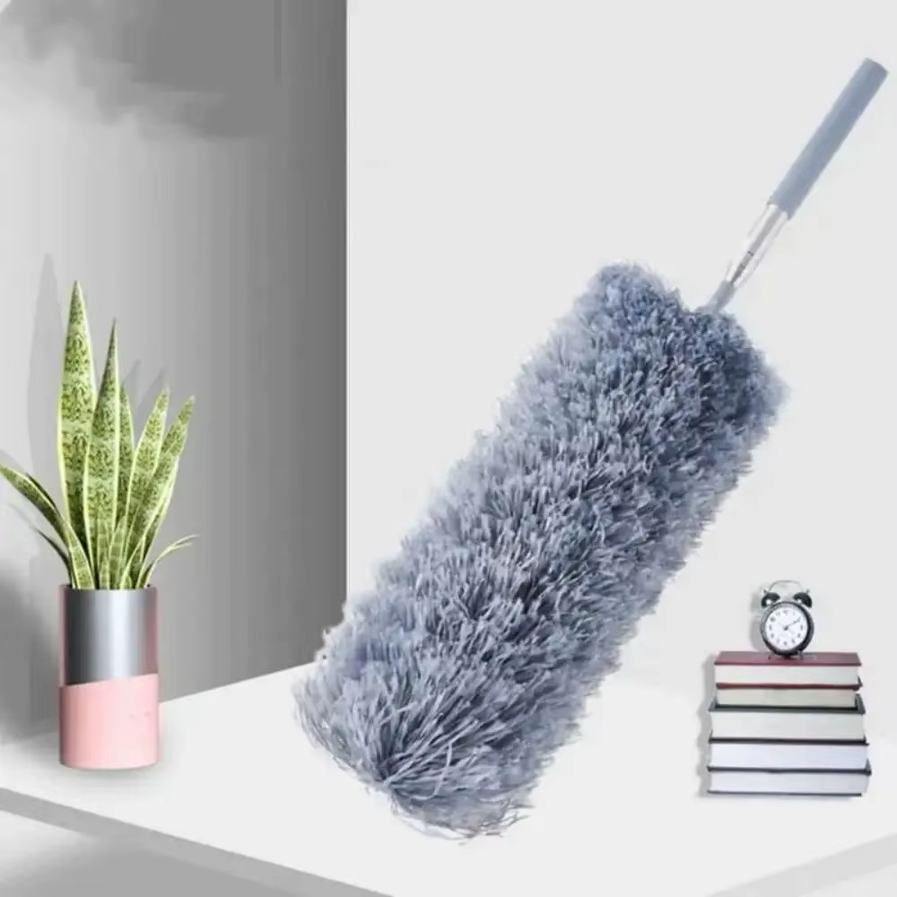 Telescopic Electrostatic Microfiber Duster, Flexible Feather Duster for Ceiling & Blinds